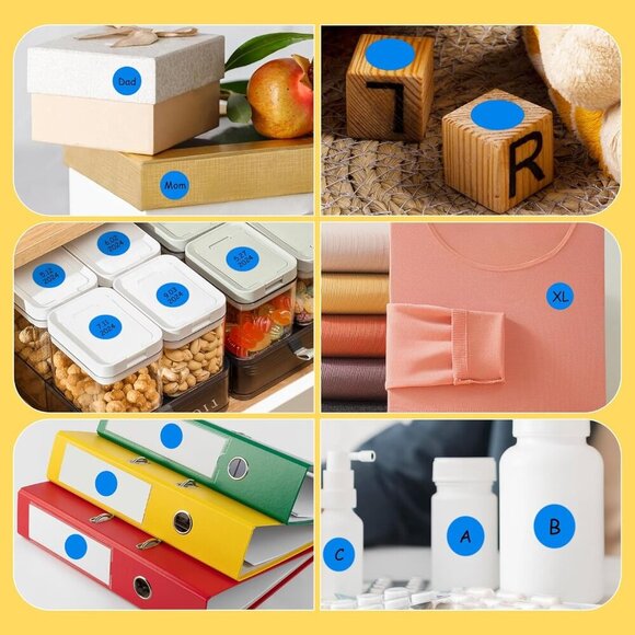 1000 PCS 3/4 Inch Round Color Coding Stickers, Adhesive Dot Stickers for Organiz - Picture 7 of 7